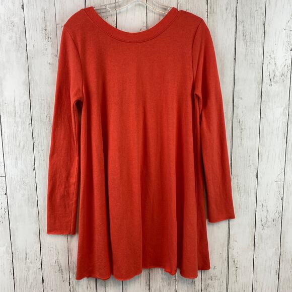 Free People Beach Poppy Beatnik Scoop Back Swing Tunic in Orange Size X-Small - Picture 1 of 10